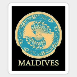 Giant Manta Ray Maldives Diving Sticker